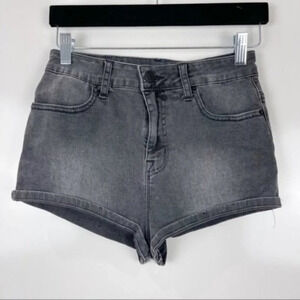 Urban Outfitters BDG Faded Black Super High Rise Short Shorts Size 27